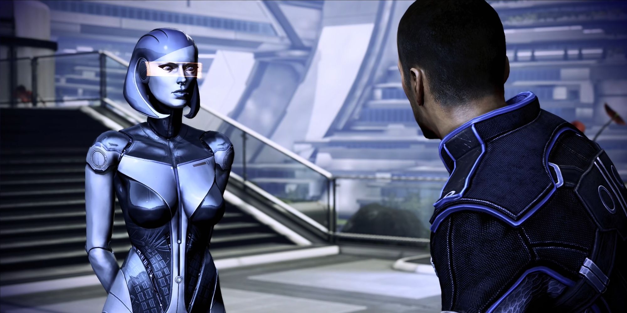Mass Effect 3 ادی در حال صحبت با شپرد