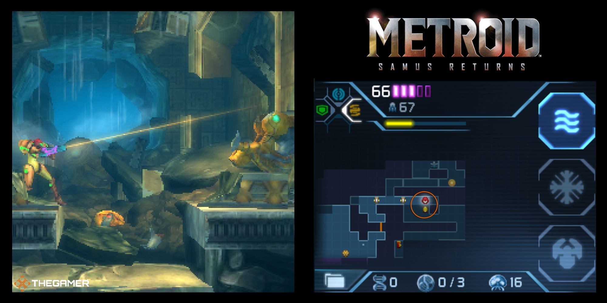 Metroid Samus torna la segona trobada de Diggernaut