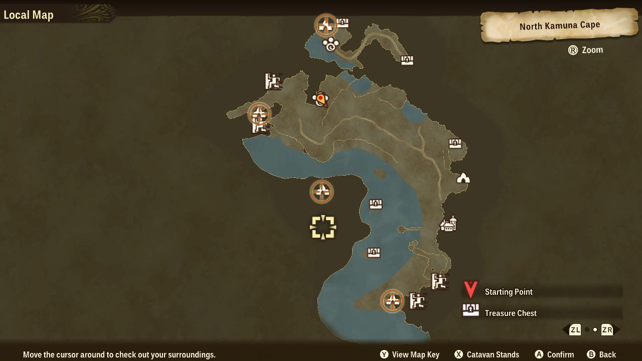 Monster Hunter Stories 2 Wings Of Ruin Lugares da illa de Hokolo Everden no mapa