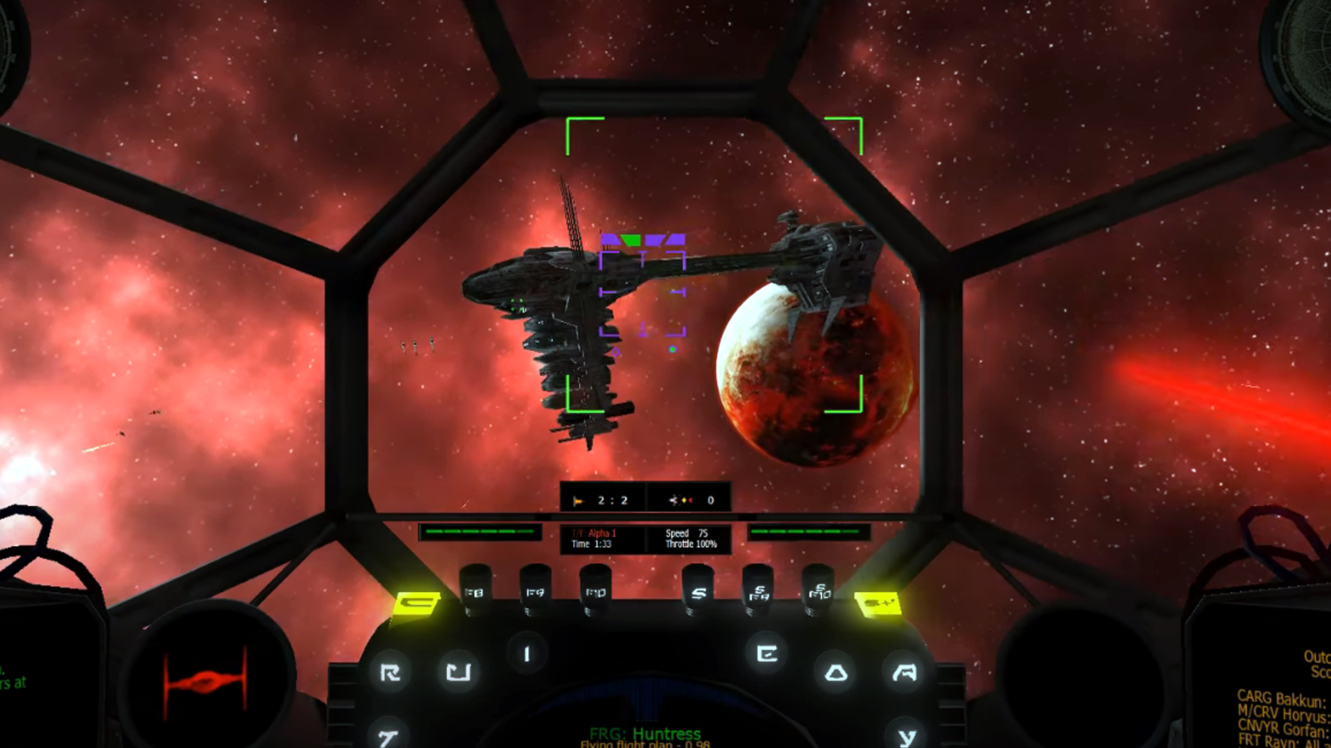 1994’s TIE Fighter has been modded into 1999’s X-Wing Alliance, spectacularly