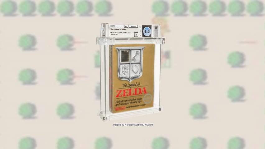 Žaidimo „Legend of Zelda“ aukciono 2021 m. liepos mėn. viršelis