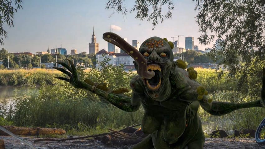 Pošast, ki kriči v kamero v filmu The Witcher: Monster Slayer