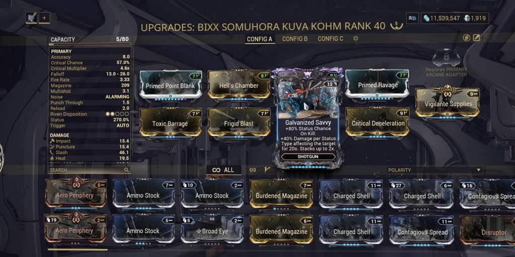 Warframe Galvanized Savvy