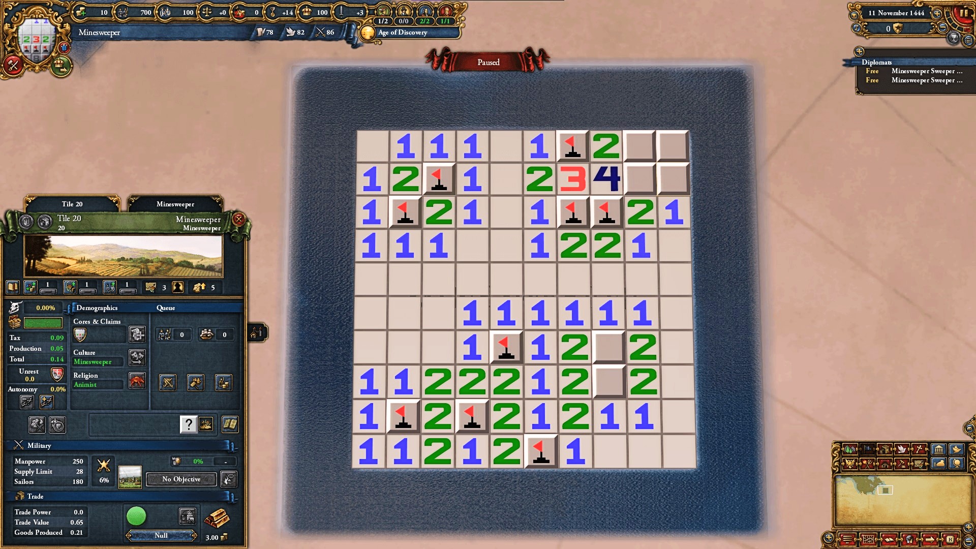 Eu 4 Minesweeper Mod