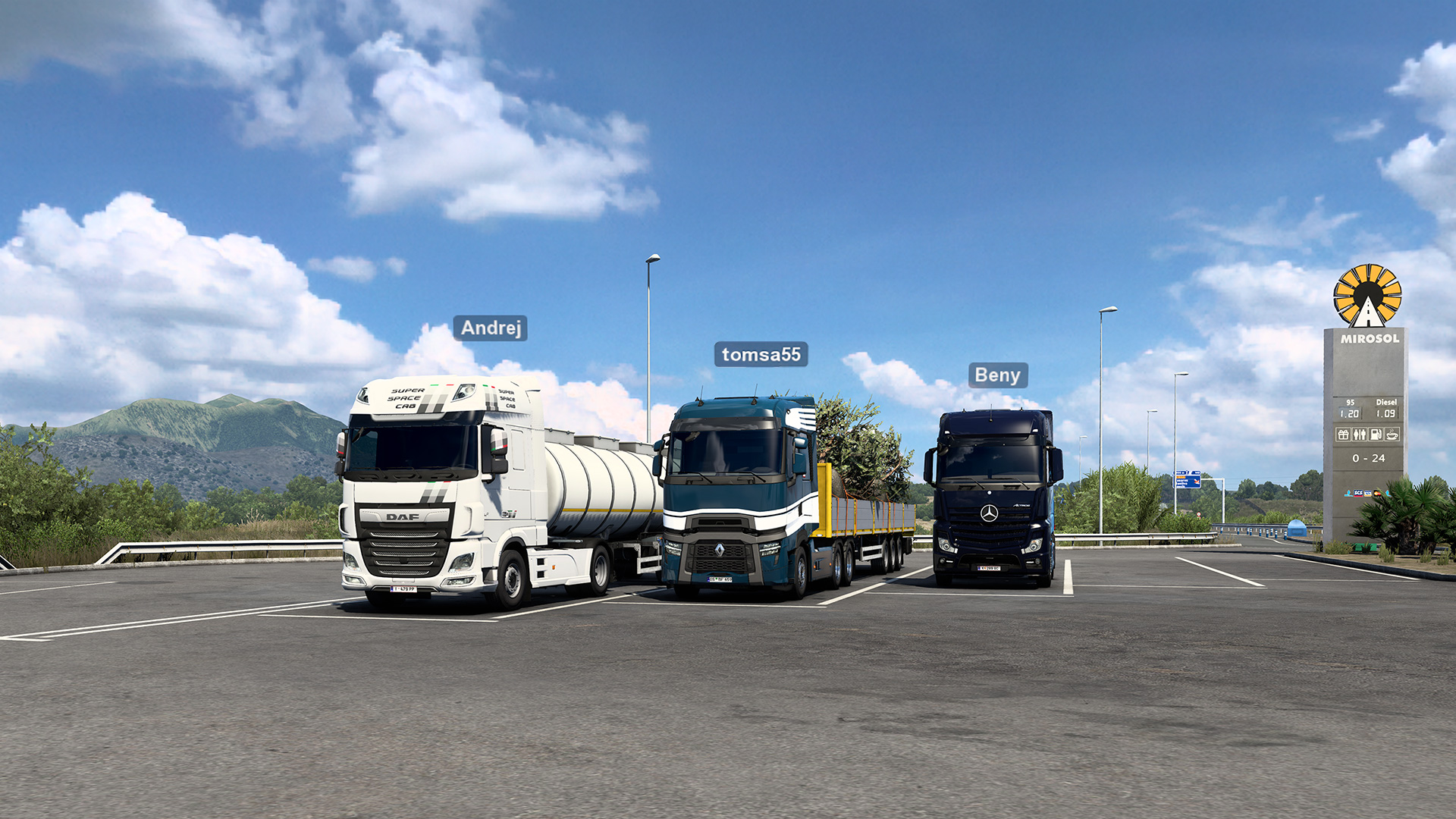 Den offiziellen Multiplayer vum Euro Truck Simulator 2 ass live am gratis 1.41 Update