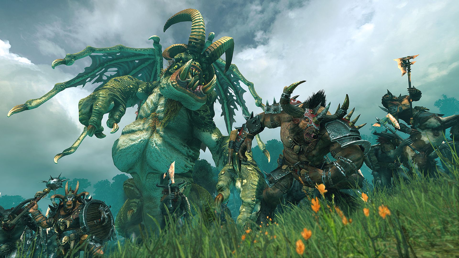 Total Warhammer 2-ի Jabberslythes-ը հետևակին կհարվածի աուրայով և թունավոր թքվածքով
