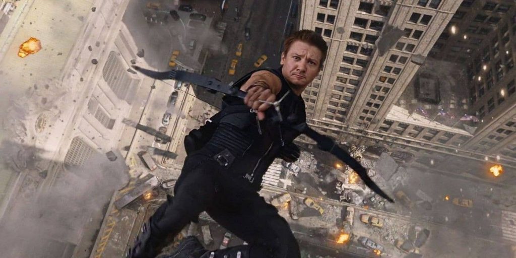 Avengers Hawkeye Falling