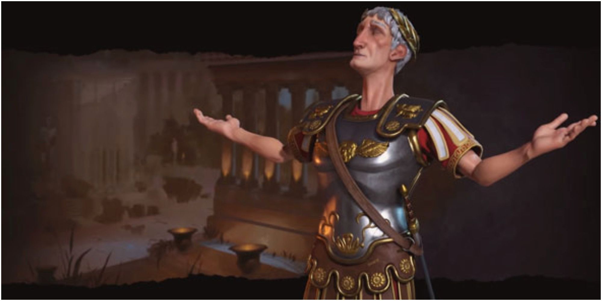 Civilization 6 Trajan Showing Off With A Boastful Pose