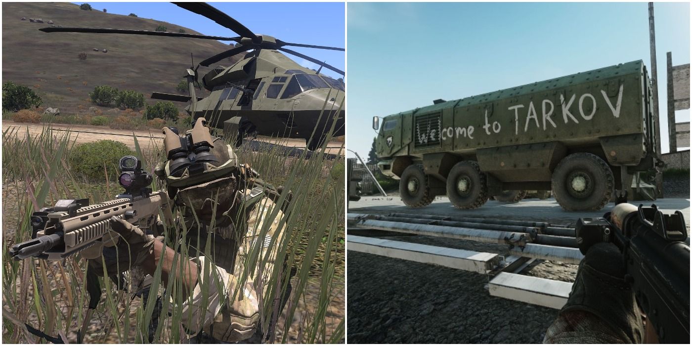Counter Strike-aanbeveling Collage Arma 3 en Tarkov