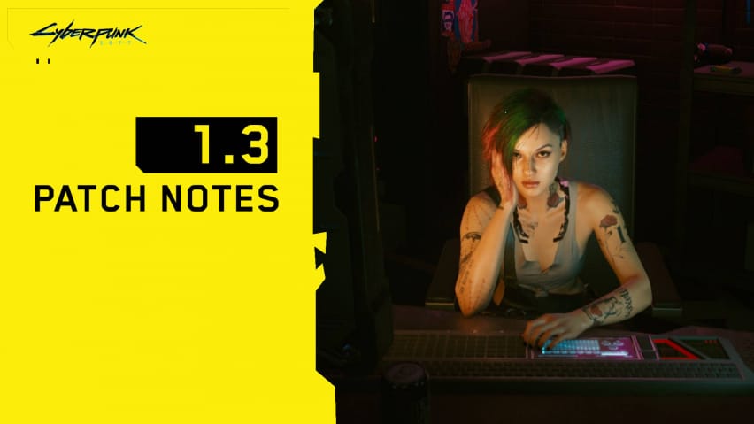 Cyberpunk 2077 1.3 update patch notes cover