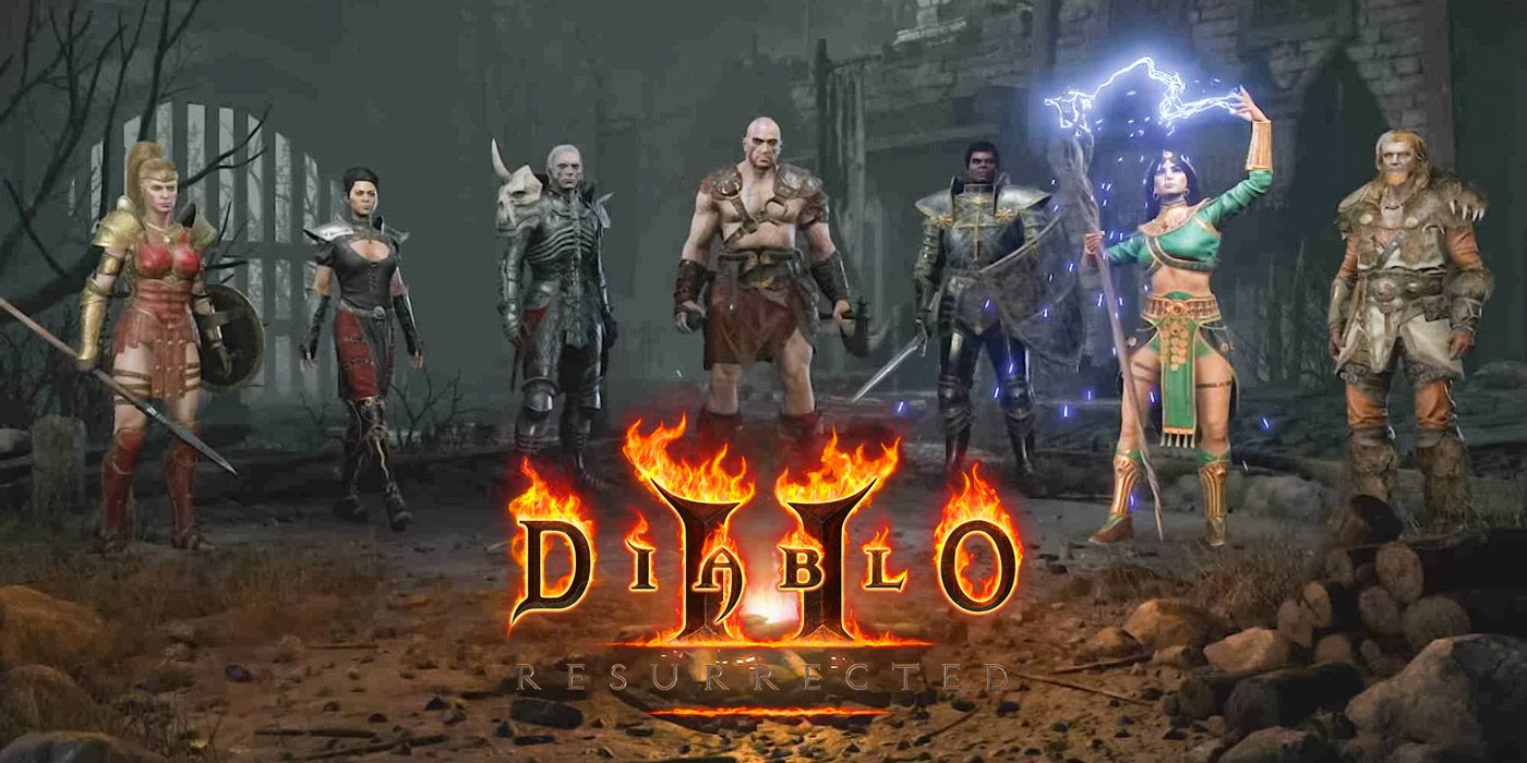 Diablo 2 Resurrected Склад класаў Амазонка Варвар Забойца Чараўніца Паладзін Друід Некрамант