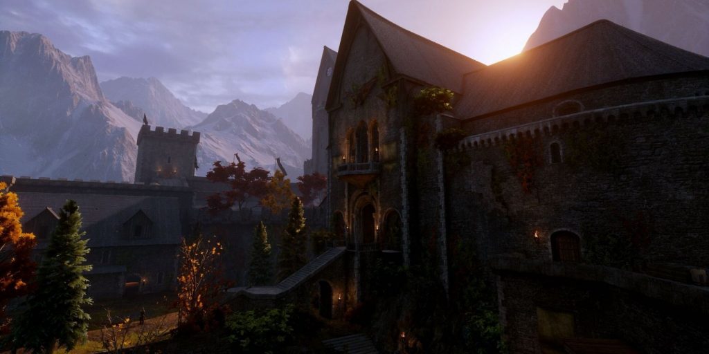 Dragon Age Inquisition Skyhold Main Hall As Seen From The Battlements