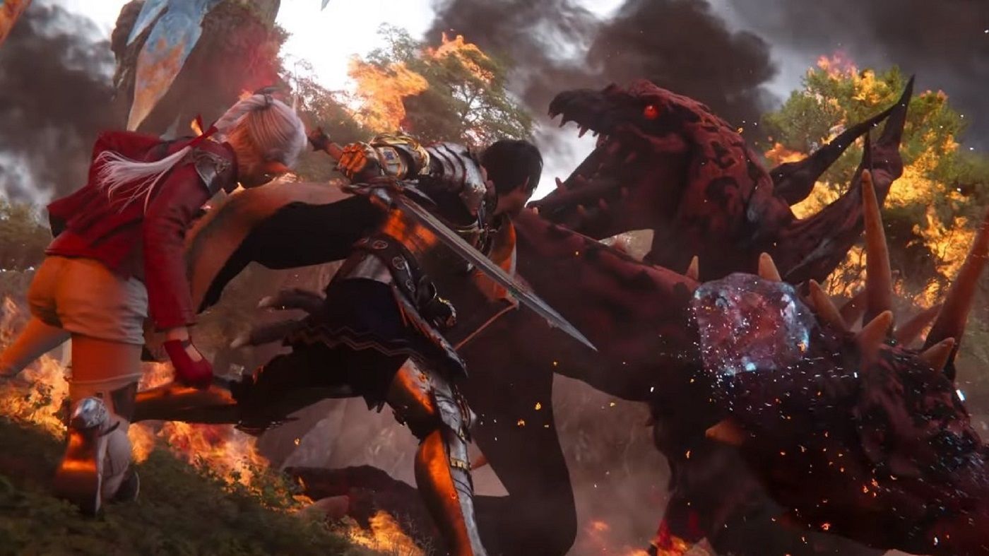 Final Fantasy 14 Trailer Endwalker Battle With A Dragon nîşan dide