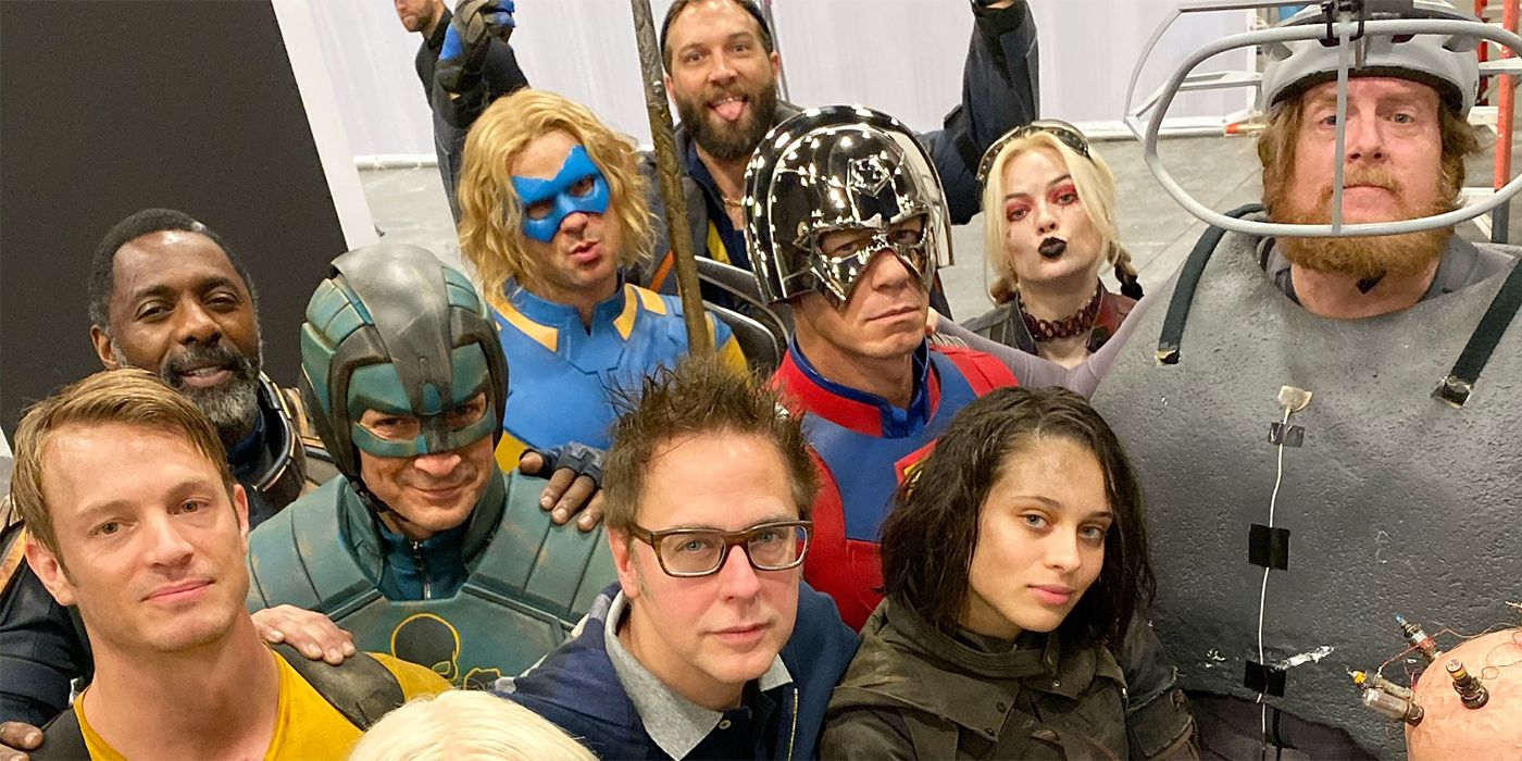James Gunn With The Cast Of The Suicide Squad