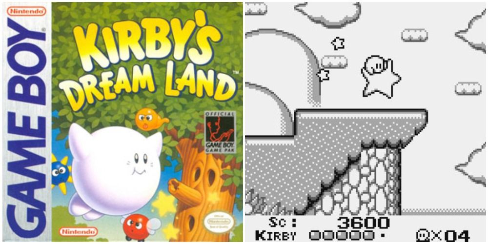 Kotak dan Tangkapan Layar Game Boy Kirbys Dream Land
