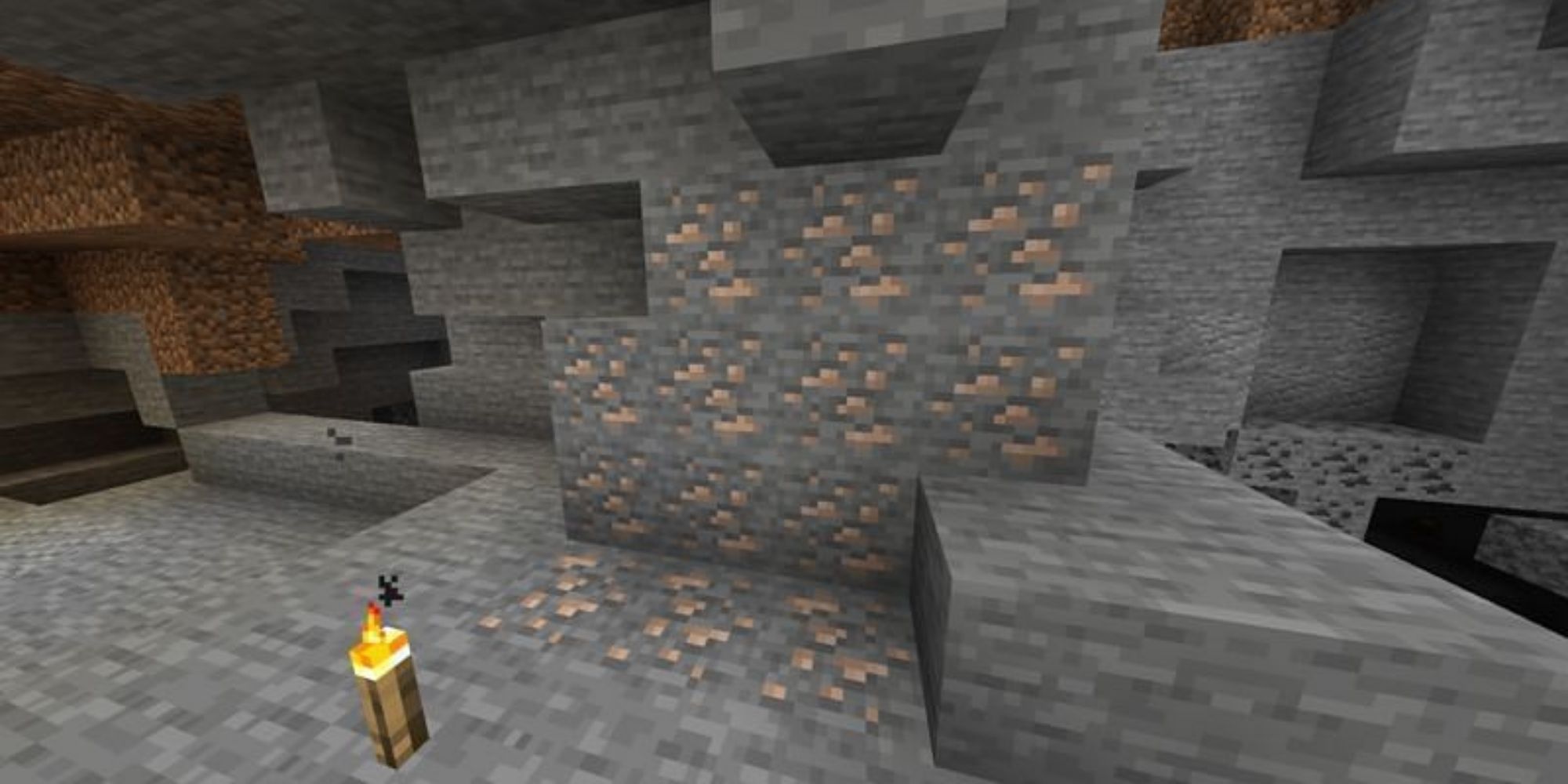 Mineral de ferro de Minecraft en una cova