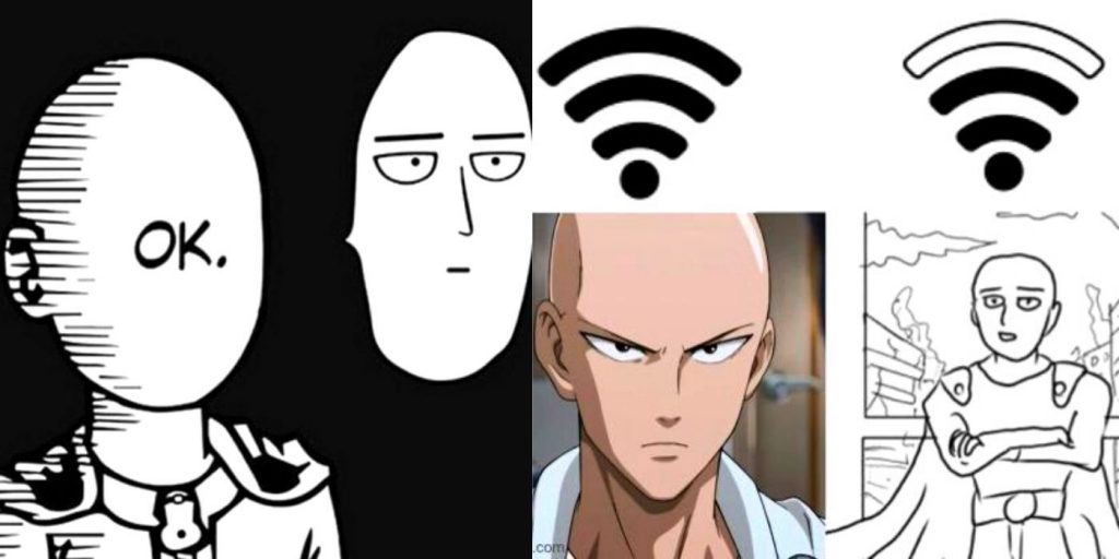 One Punch Man Meme Split Image