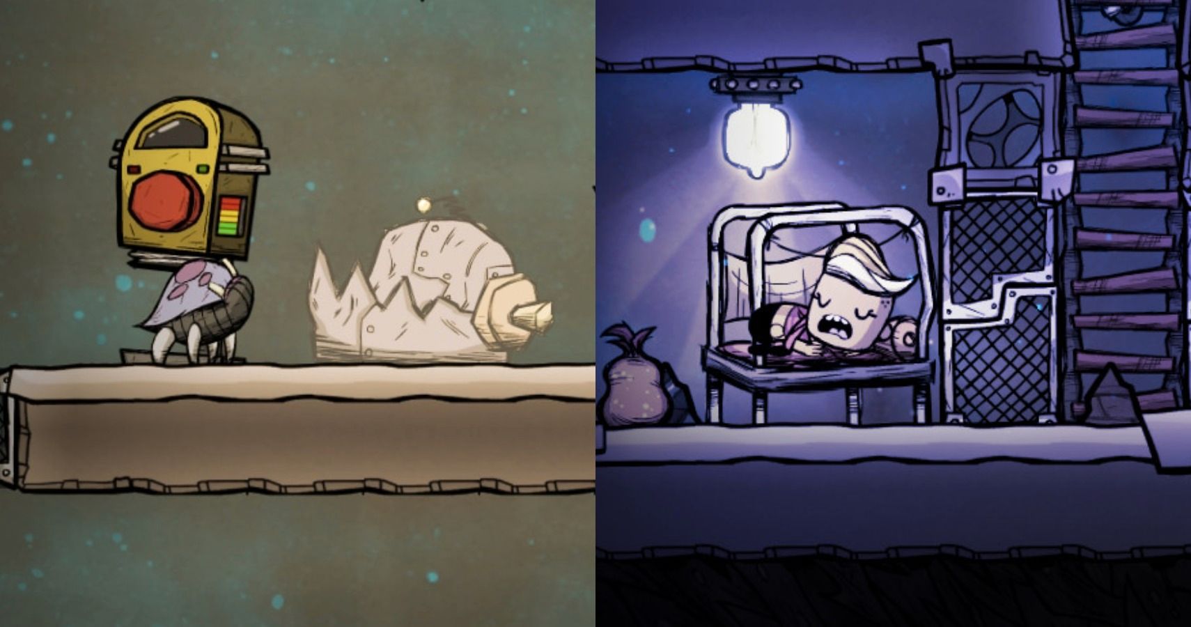 Oxygen Not Included Butcher Station And Dupe Sleeping In Bed