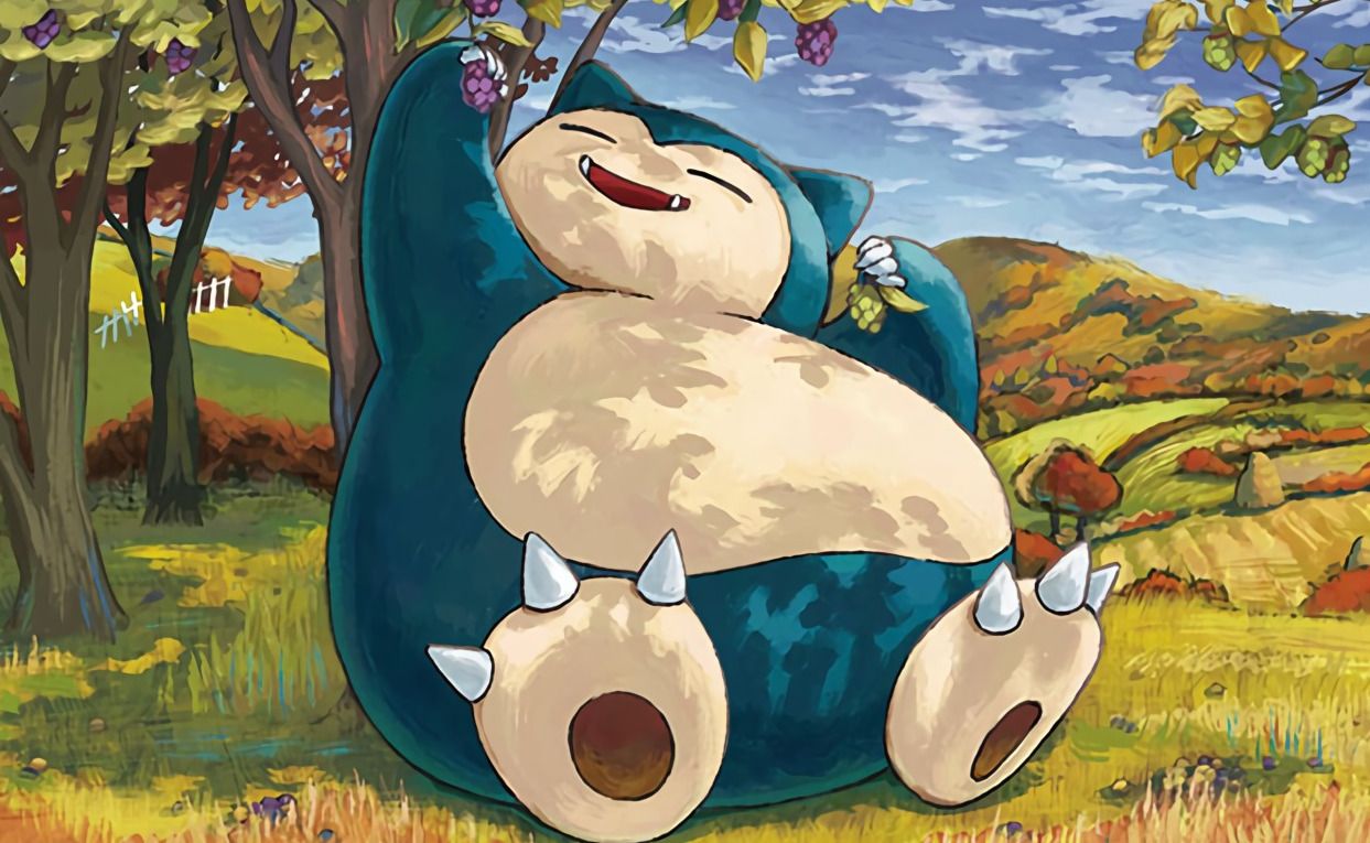 Arte da tarxeta de Pokémon Tcg Snorlax