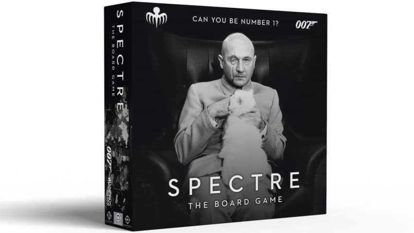 Boxkonsten till SPECTRE The Board Game på vit bakgrund
