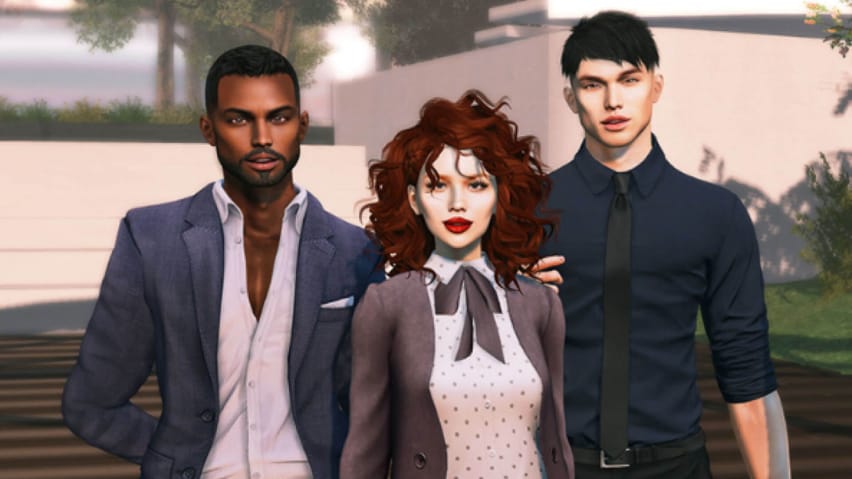 Τρία avatars του Second Life κοιτάζουν έντονα την ψυχή σας