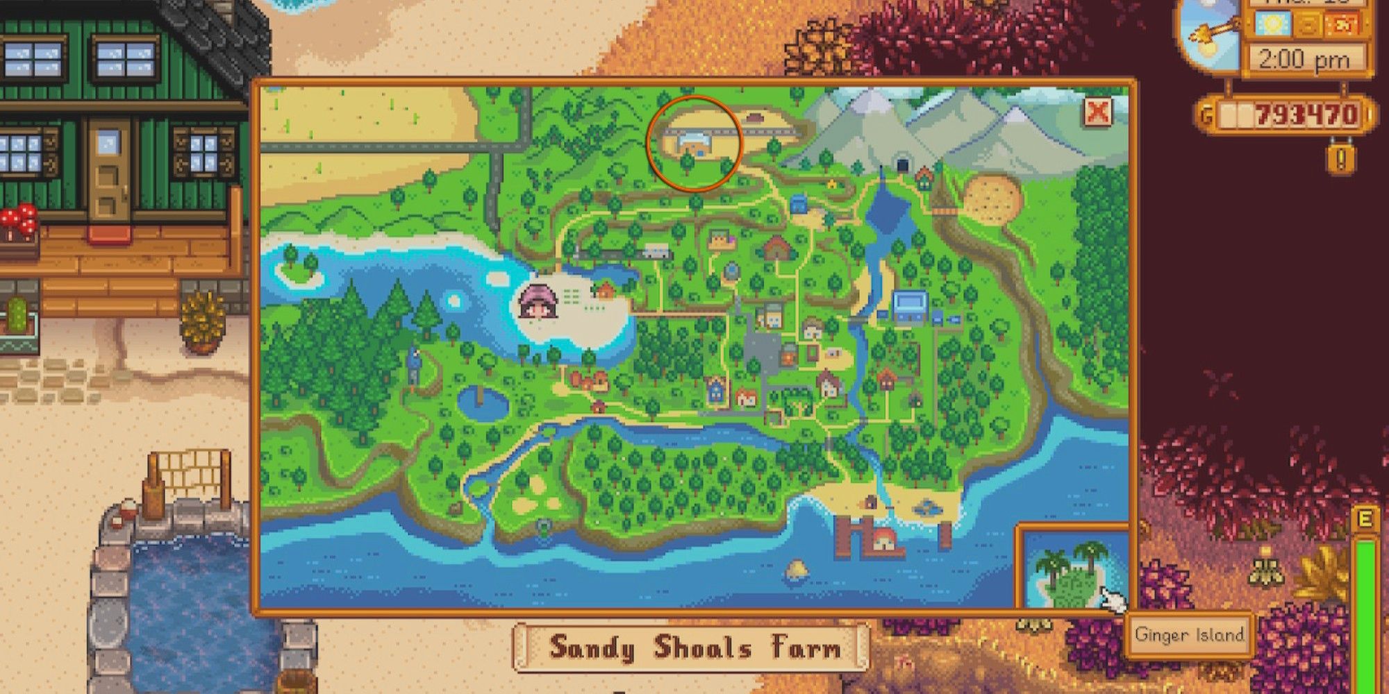 Stardew Valley Map With Spa Circled