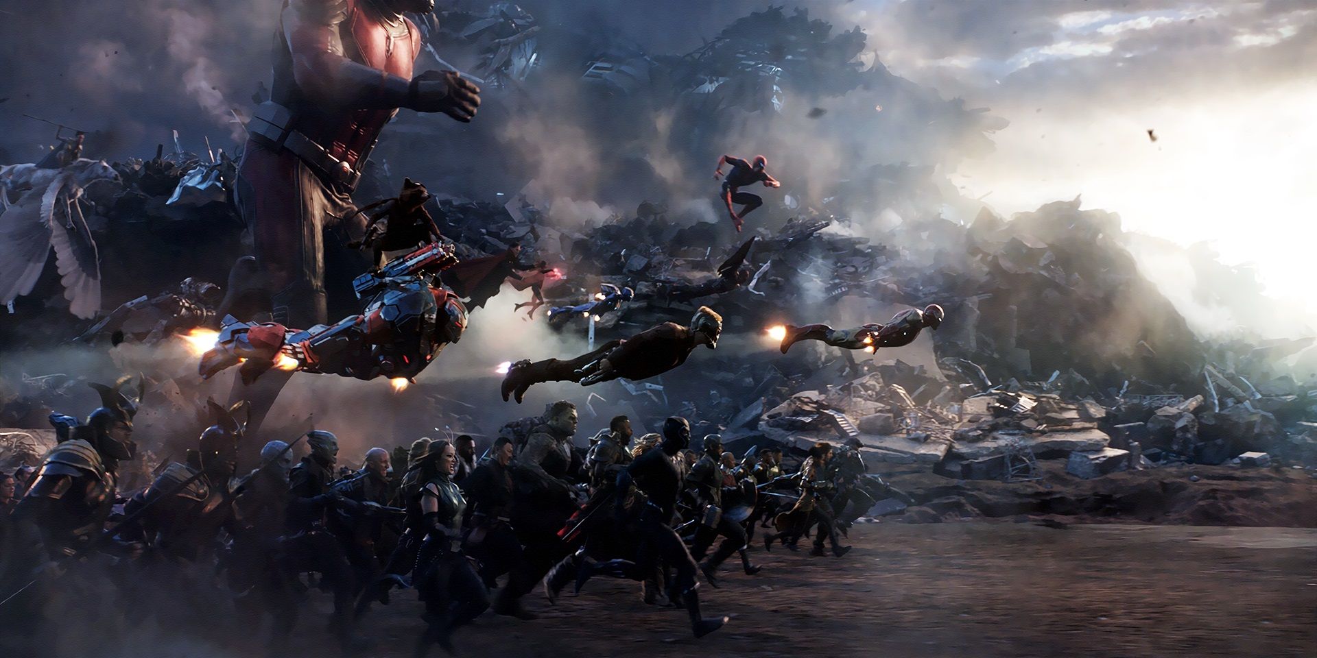 Os Vingadores corren cara á batalla no final do xogo