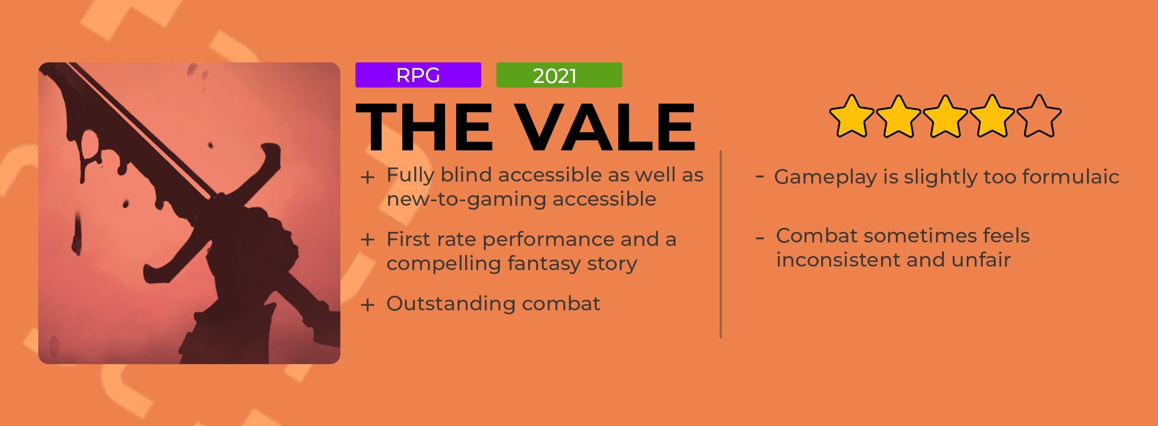 The Vale Review Card