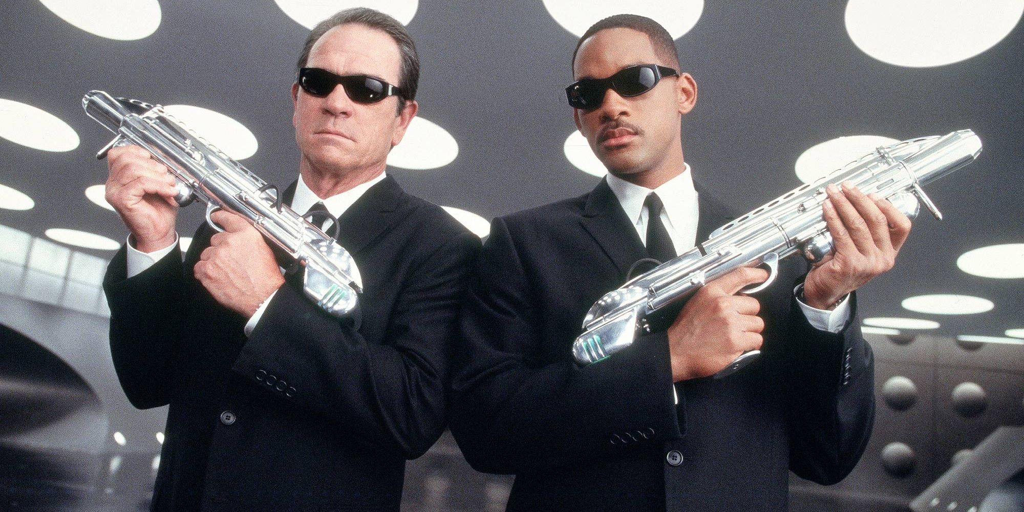 Tommy Lee Jones and Will Smith as Agents K and J in Men in Black