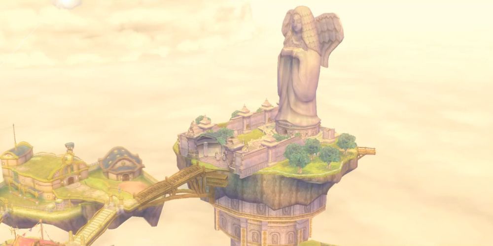 Zelda Skyward Qılınc Remlit Tanrıça Heykəli