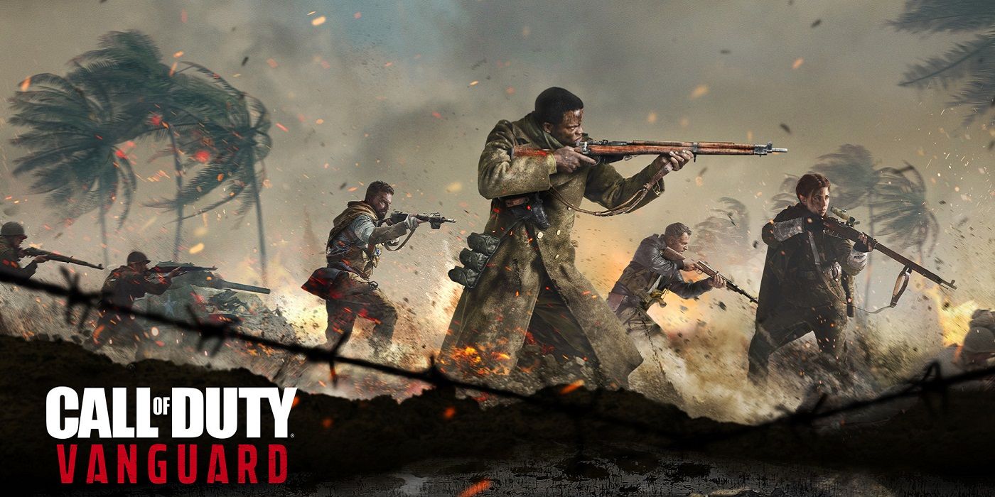 Żołnierze i logo Call Of Duty Vanguard