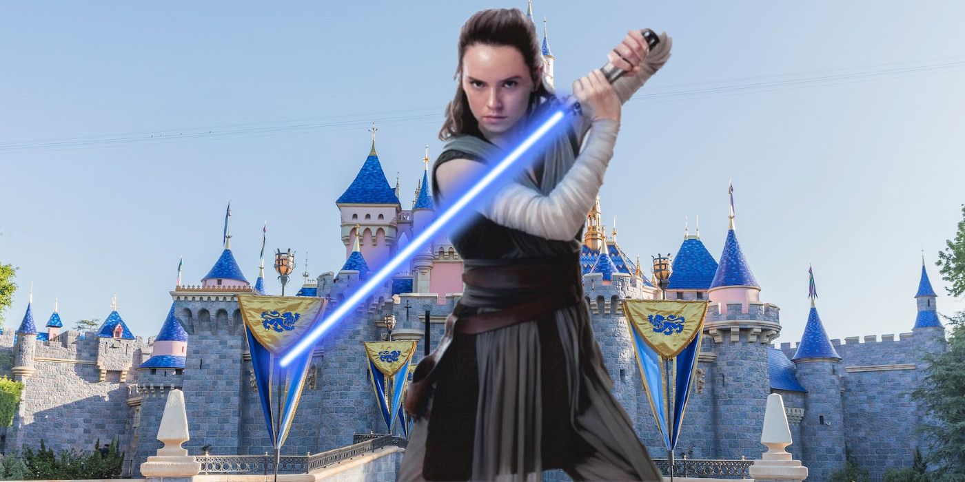 Disneylend qal'asi Rey Lightsaber Star Wars