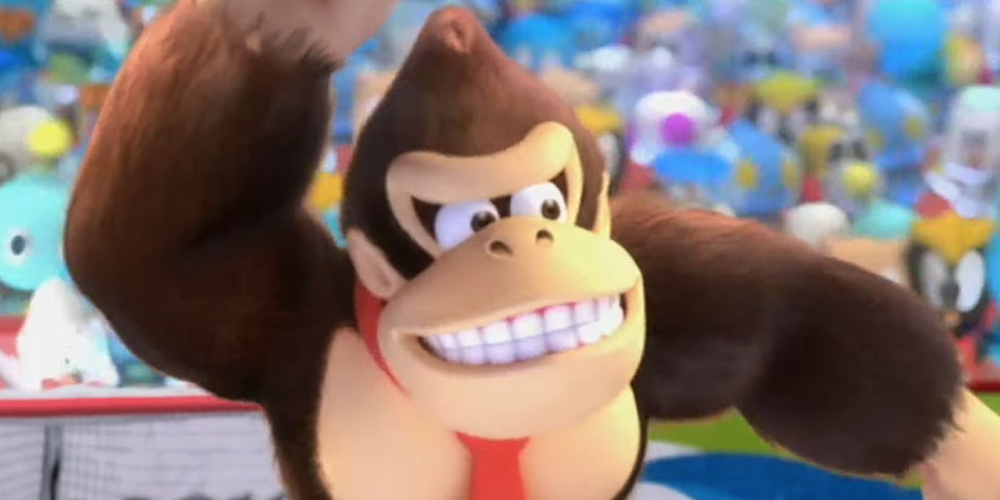 Donkey Kong somrient emocionat