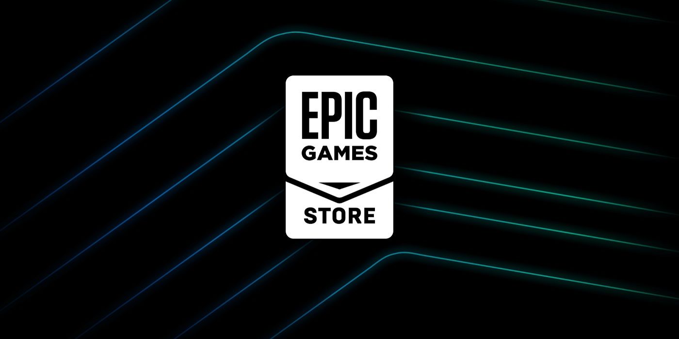 Epic Games Store logotipas ir fonas