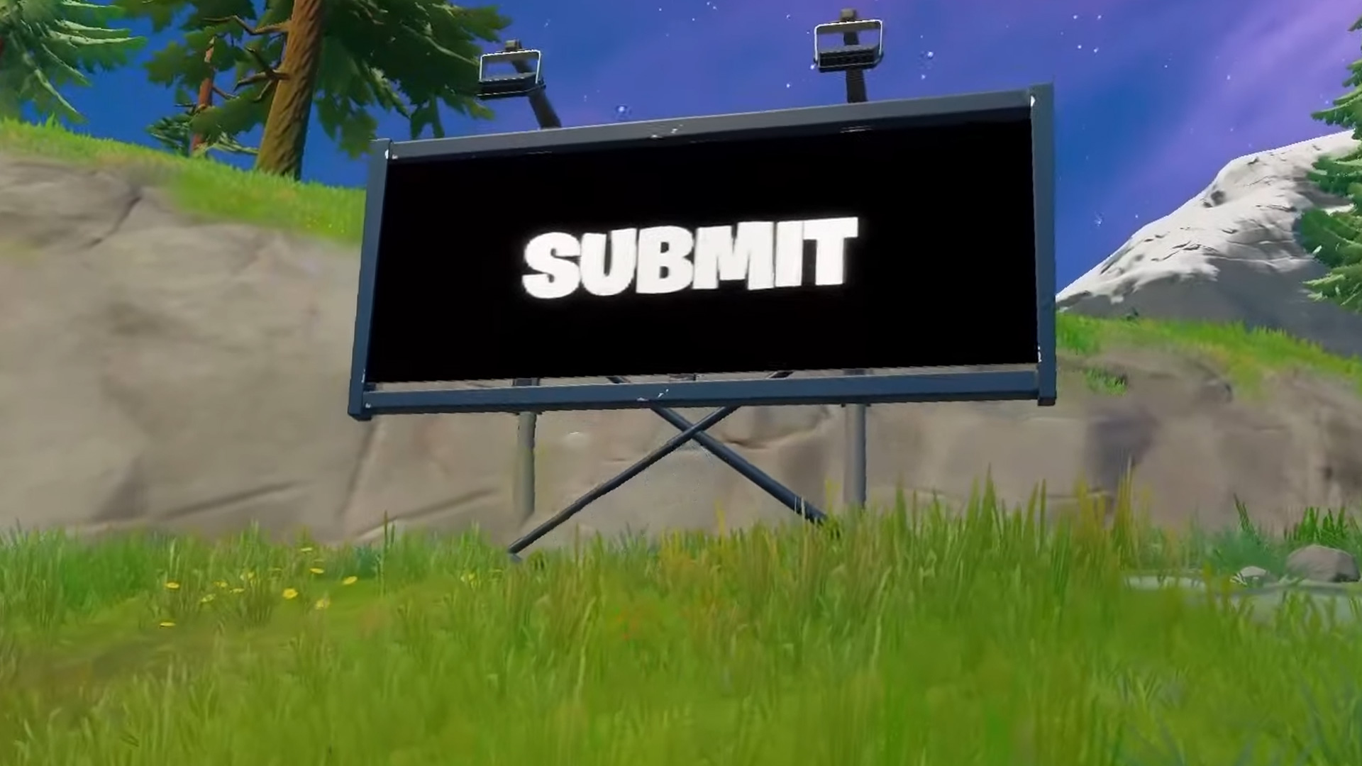 Where to find a detector to disable an alien billboard in Fortnite
