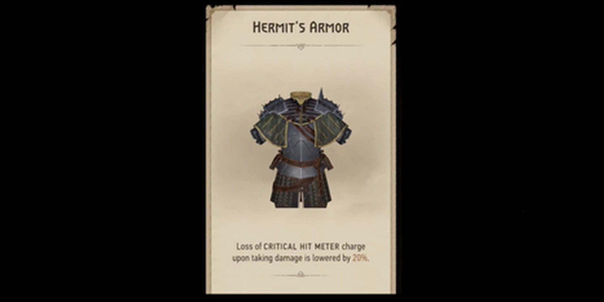 The Hermit's armor from The Witcher Monster slayer
