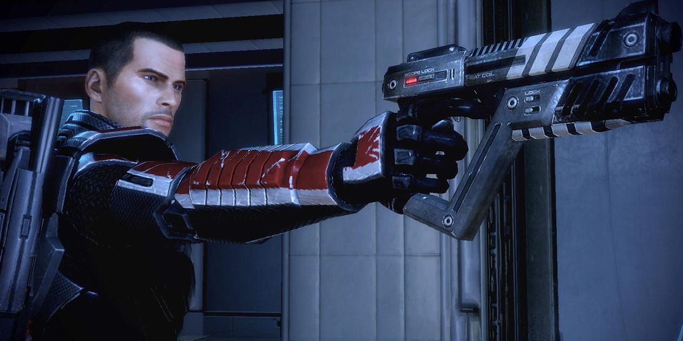 Mass Effect 2 Herder met een pistool