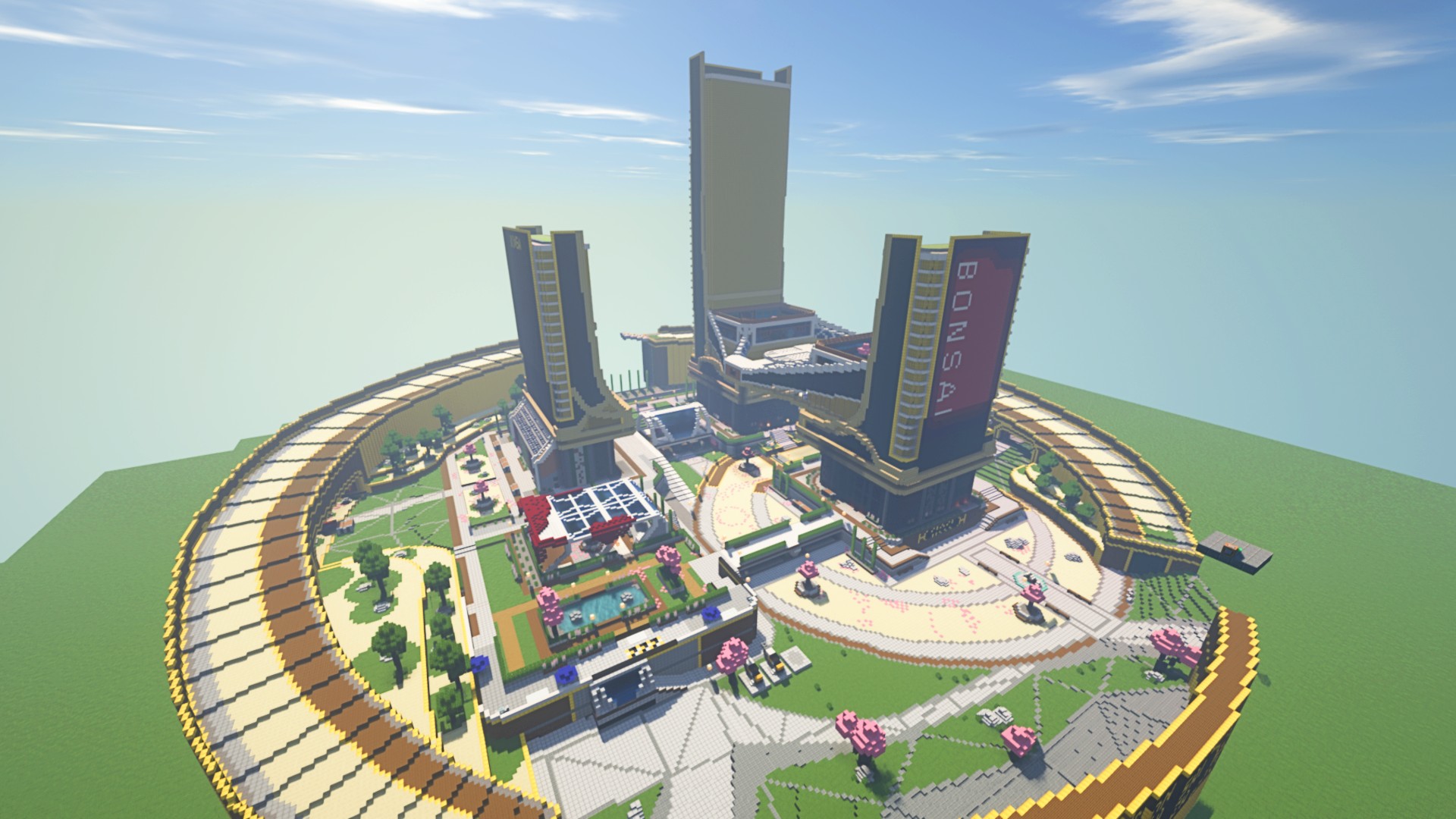 Apex Legends-fan bruger to måneder på at genopbygge Bonzai Plaza i Minecraft