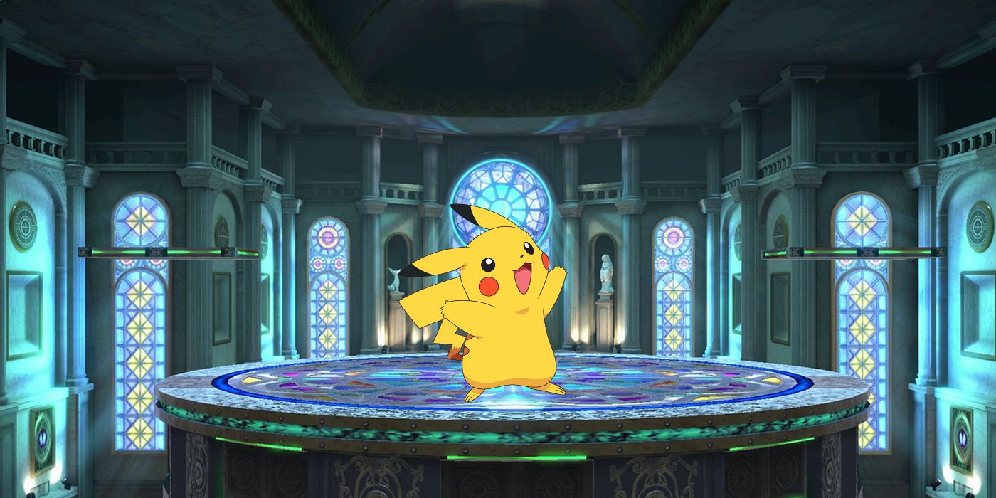 Pikachu în Vitralii Pokemon League