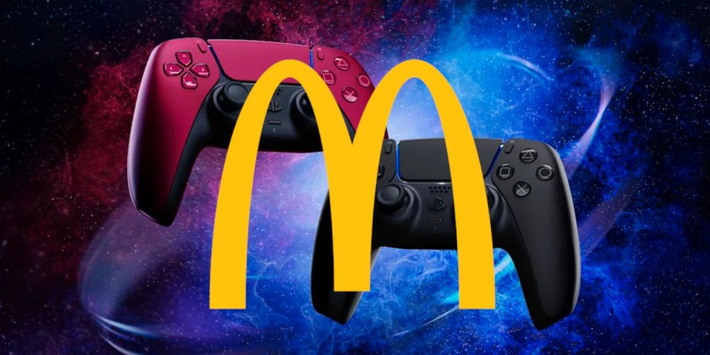 Playstation 5 Dualsense Controllers Cosmic Red Midnight Black Mcdonalds