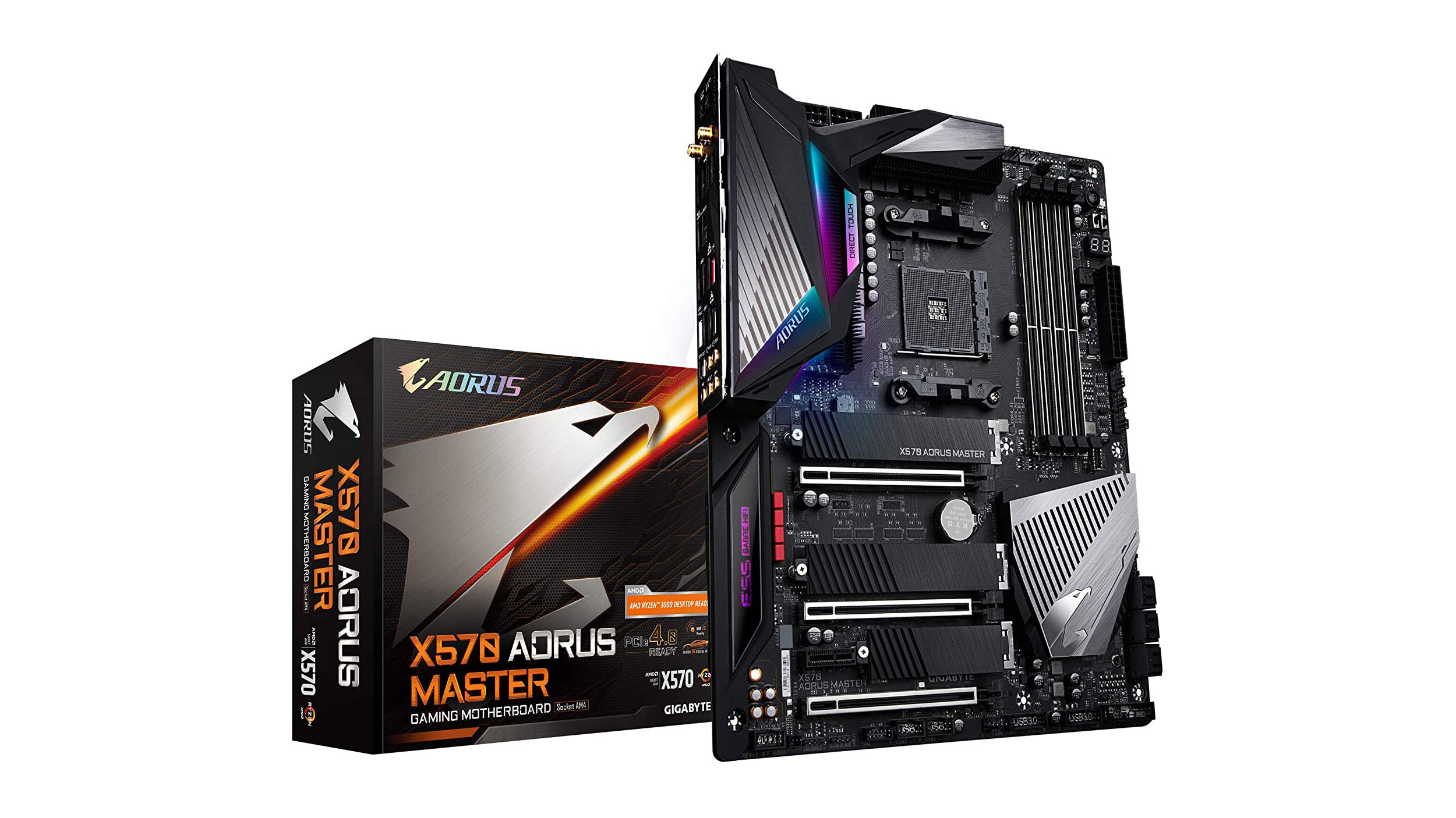 Gigabyte Aorus X570 Master สามารถจัดการกับโปรเซสเซอร์ AMD เจนเนอเรชั่นที่ 3 ล่าสุดและ GPU หลายตัว