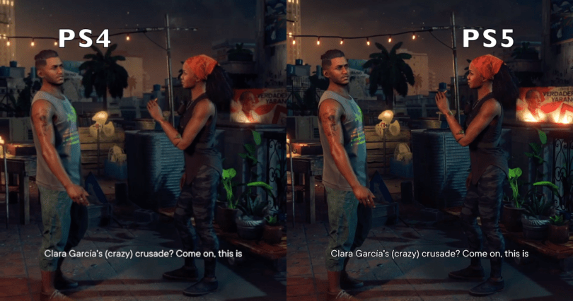 Far Cry 6 PS4 vs PS5 pilt