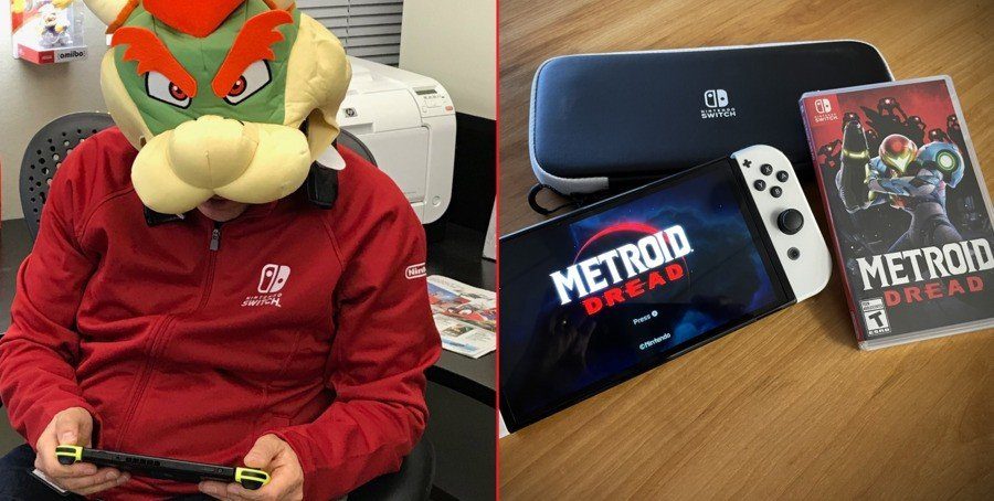 Doug Bowser's copy of Metroid Dread and his new Switch OLED!