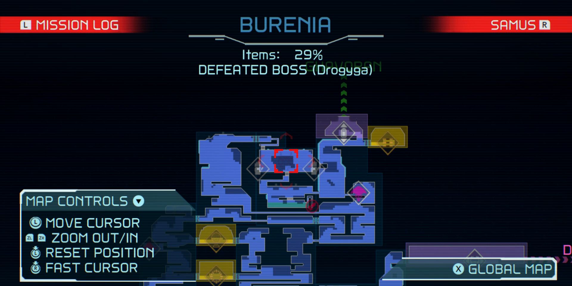 Metroid Dread Drogyga Boss Fight 01 Map 1