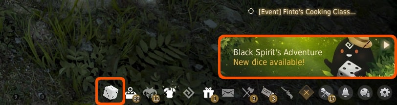 Black Spirit's Adventure New Dice available notification