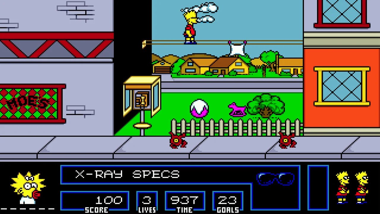 Simpsons Kaulinan Pangalusna Bart Vs Space Mutants Sega Genesis 1
