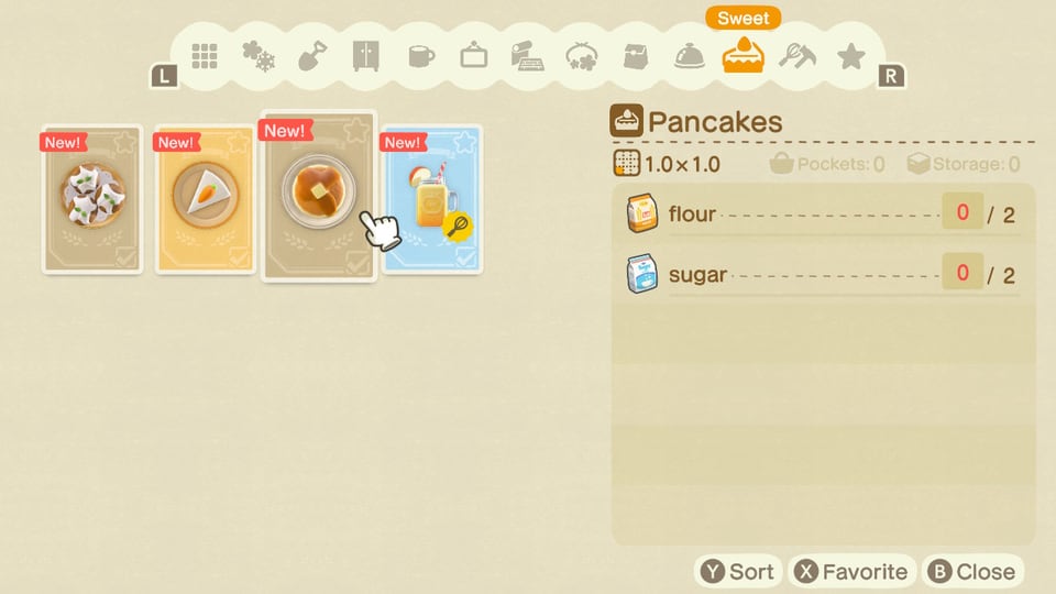 Animal Crossing Gyroids Guide Flour Sugar Recipe