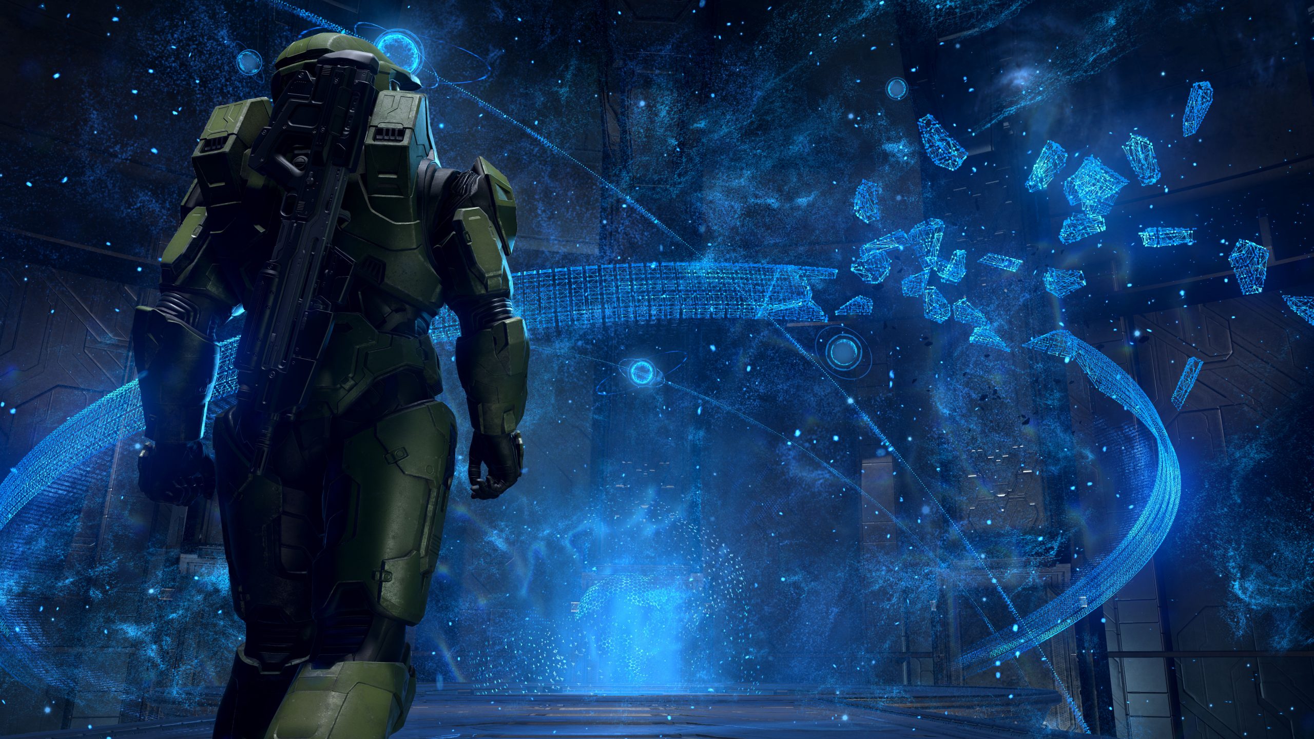 Explosión de holograma de captura de pantalla de Halo Infinite