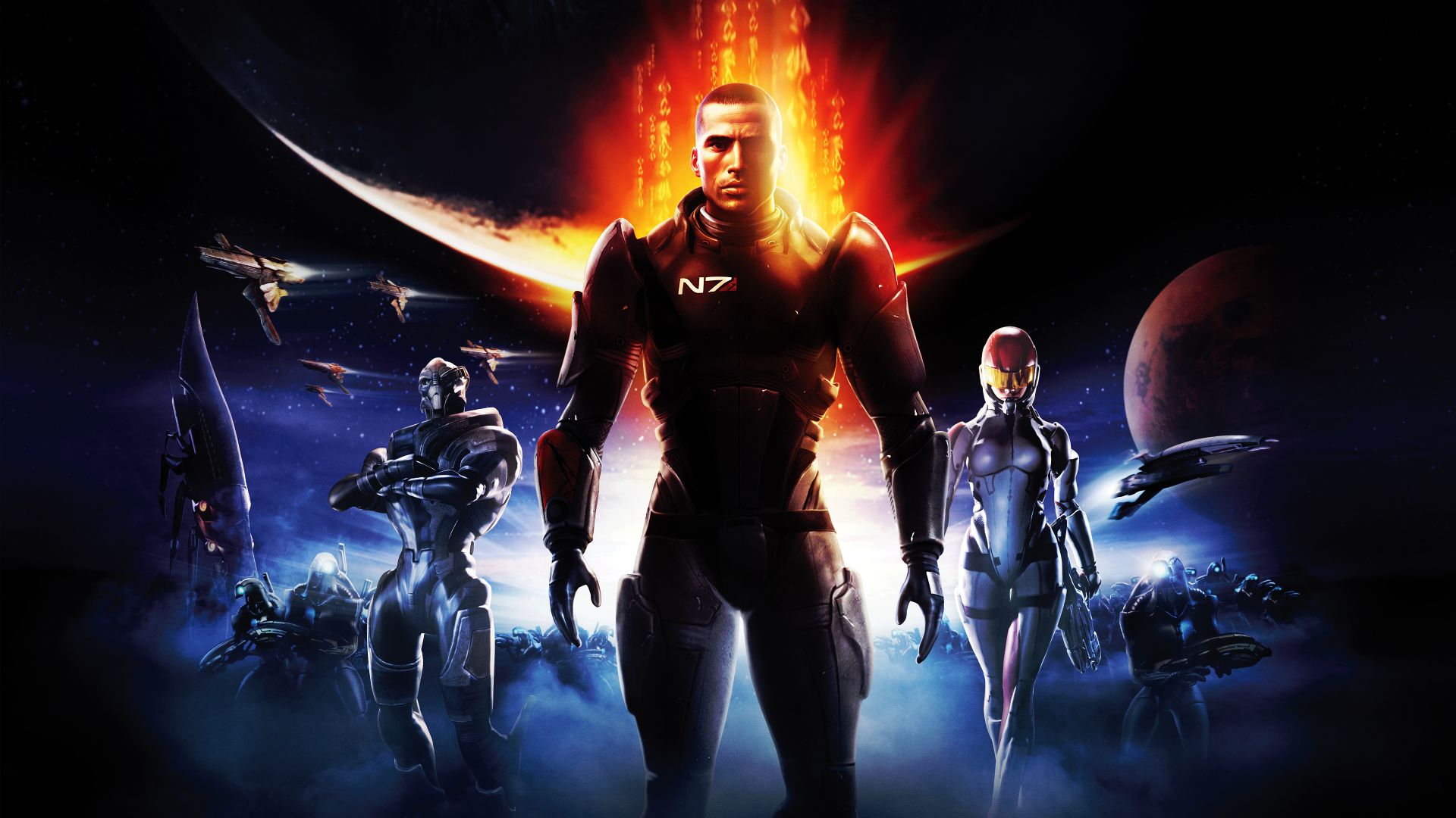 Ang pangunahing sining ng Mass Effect Trilogy