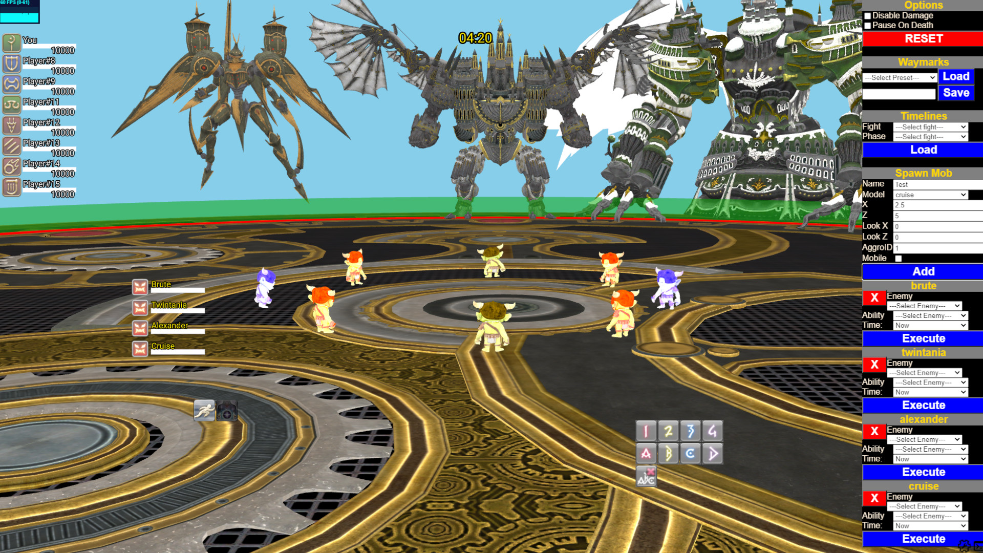 Simulador de raid Final Fantasy Xiv